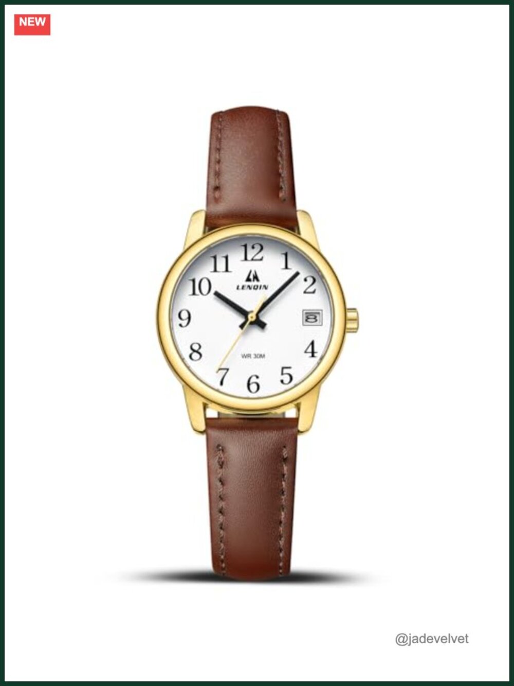 Ladies Analog Quartz Watch Water Resistant Mineral Dial Adjustable Fiber Strap